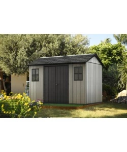 CASETTA DA GIARDINO KETER "OAKLAND 1175SD" IN DUOTECH COLORE GRIGIO CON PORTA BATTENTE DOPPIA 350X229X254 CM